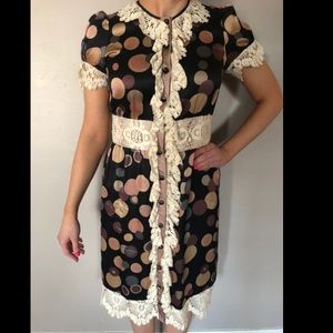 BEBE | Yanak for bebe 100% silk and lace dress